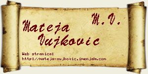 Mateja Vujković vizit kartica